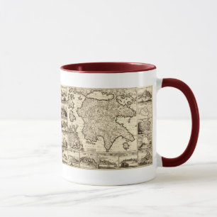 1688 Greece / Greek Peloponnesian Map Mug