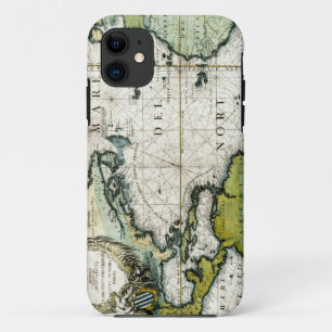 1691 Atlantic Nautical Chart iPhone 11 Case