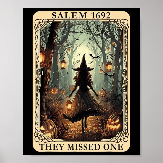 1692 Halloween Witch They Missed One Tarot Card Wo Poster (Front)