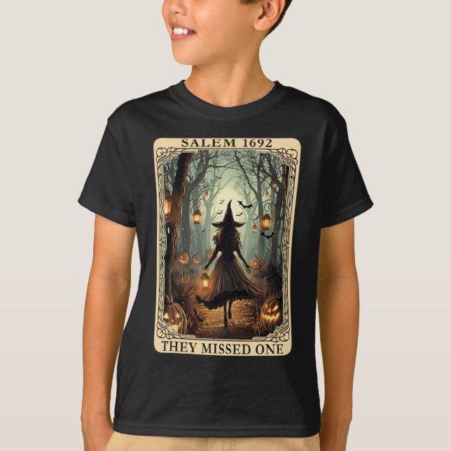 1692 Halloween Witch They Missed One Tarot Card Wo T-Shirt (Front)