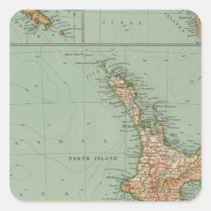 169 New Zealand, Hawaii, Tasmania Square Sticker
