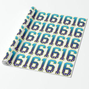 16 Age Star Wrapping Paper