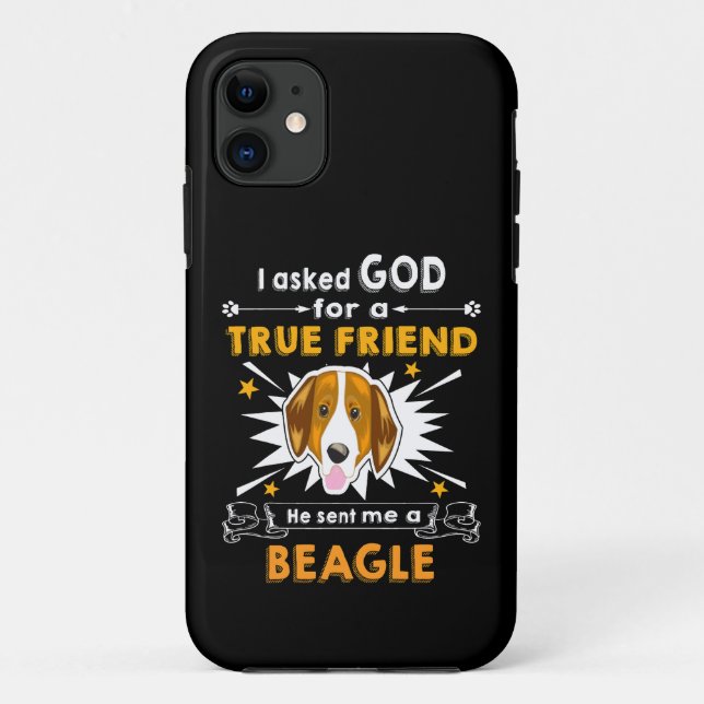 16 Asked God True Friend A Beagle Case-Mate iPhone Case (Back)