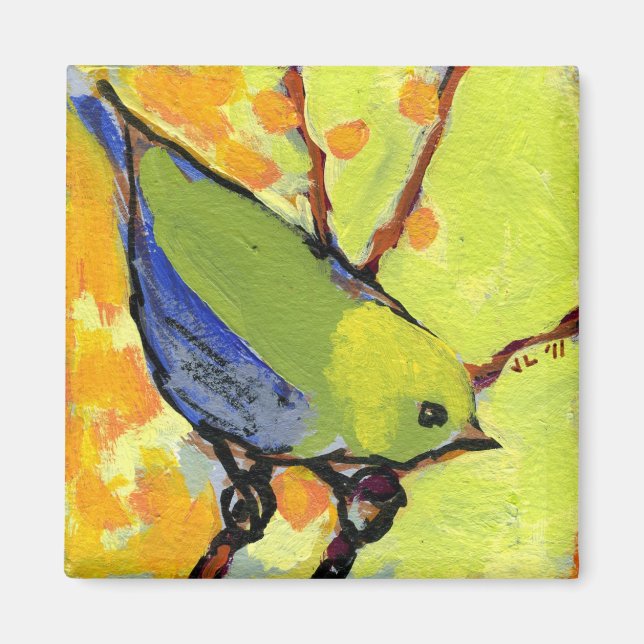 16 Birds, No 2 - Square Magnet (Front)