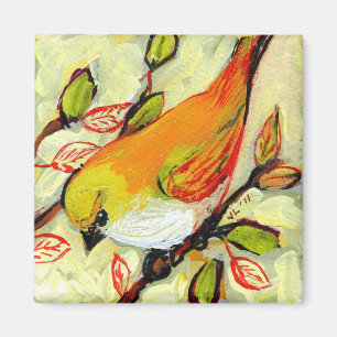 16 Birds, No 4 - Square Magnet