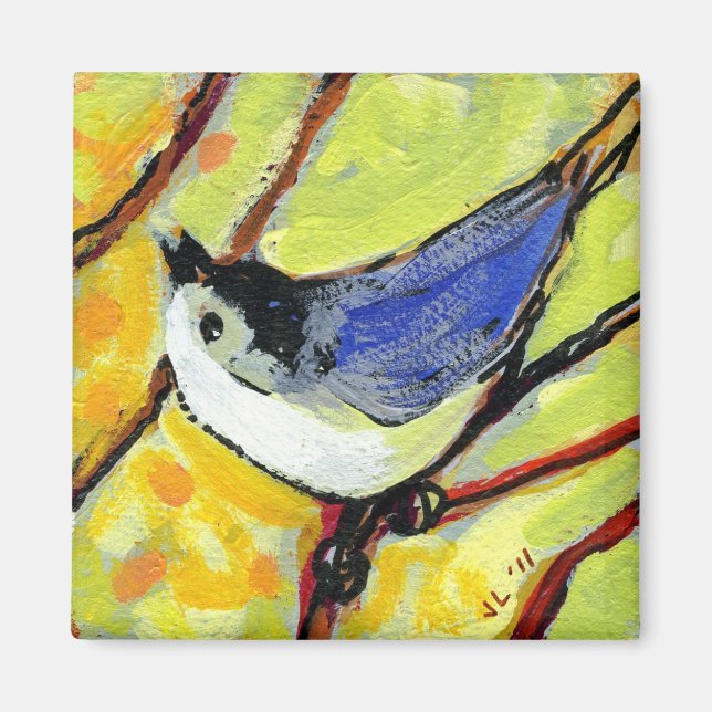 16 Birds, No 6 - Square Magnet (Front)