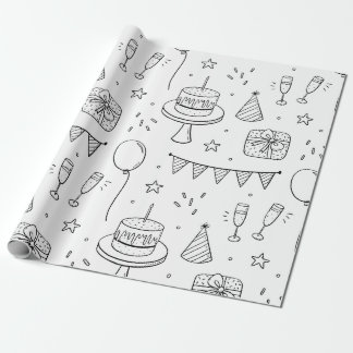 16- Birthday wrapping paper pattern