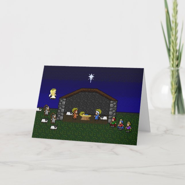16-Bit RPG Nativity Scene Holiday Card (Front)
