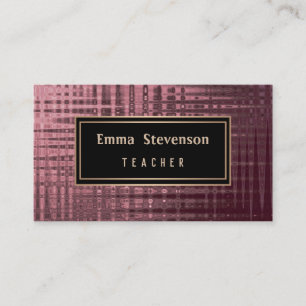 16 Black pink, abstract, pattern, pink and black Business Card