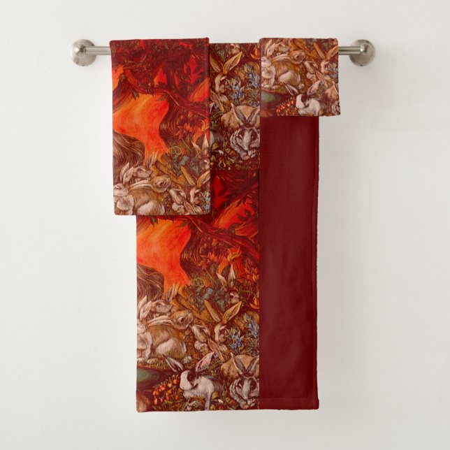 16 Bunnies Bath Towel Set (Insitu)