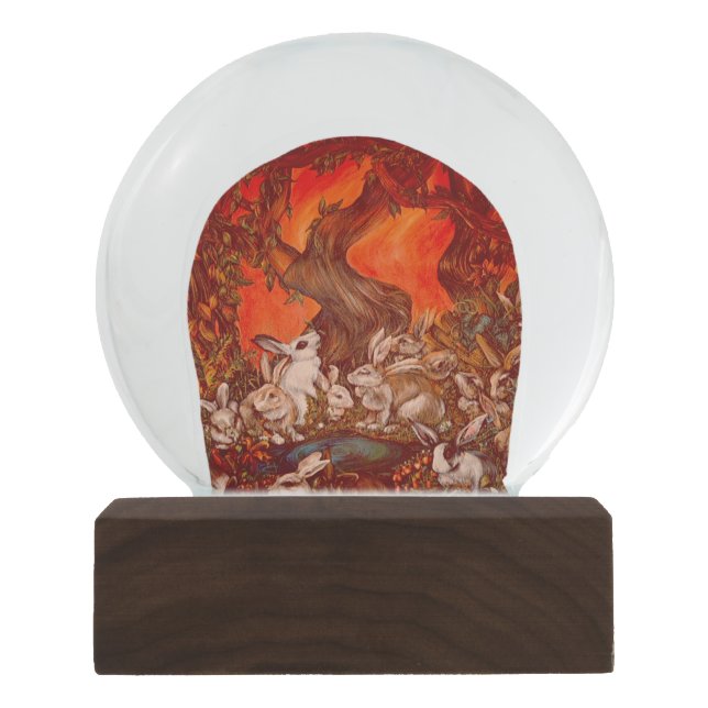 16 Bunnies Snow Globe (Front)