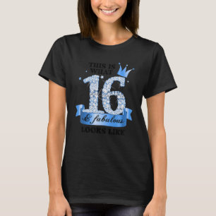 16 & Fabulous I Blue White Party Group Candid Phot T-Shirt