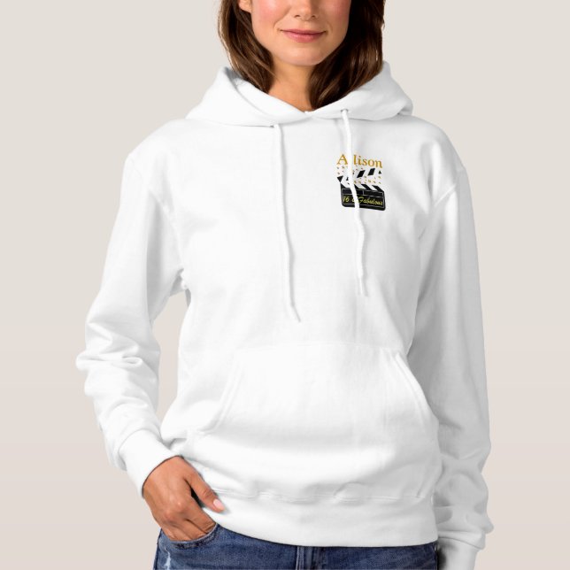 16 & FABULOUS SUPER STAR PERSONALIZED HOODIE (Front)