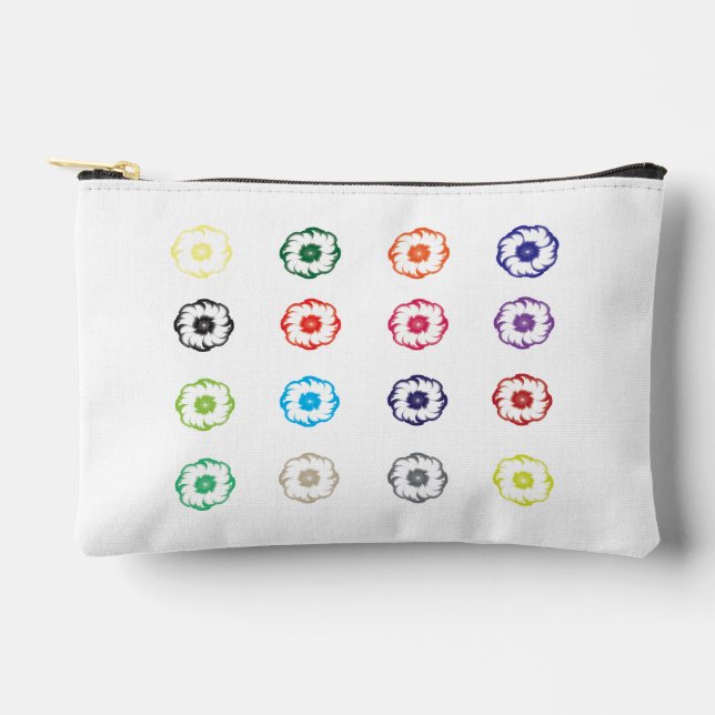16 Flowers Accessory Pouch (Front)