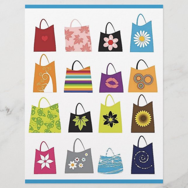 16 Free Vector Shopping Bags Flyer (Front)