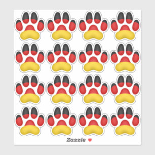 16 German Dog Paw Prints