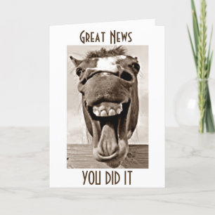 *16* HEARD THE GOOD NEWS SAYS SILLY DONKEY CARD