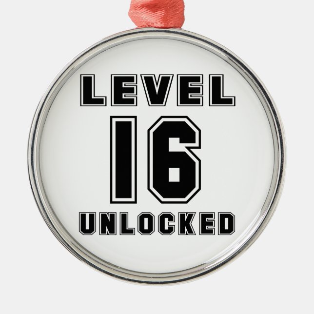 16 Level Unlocked Birthday Metal Tree Decoration (Front)
