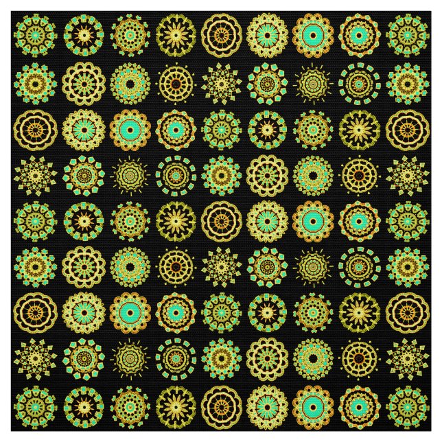 16 Mandalas Fabric (Swatch)
