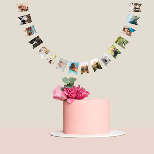 16 own photos personalised family bunting