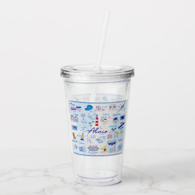 16 Oz Acrylic Tumber "The ABC's of Hope Town" Acrylic Tumbler (Back)