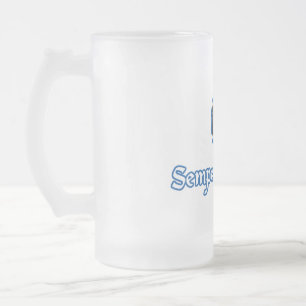 16 oz. Frosted Glass Semper Vigilans stein
