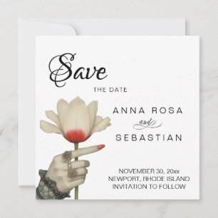 *~* 16 Photo AR6 Elegant Vintage Save the date Invitation