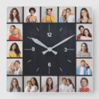 16 Photo Collage Dark Faux Wood Fence