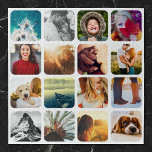 16 Photo Jigsaw Puzzle Template White Rounded<br><div class="desc">Personalised 16 Photo Jigsaw Puzzle with Rounded White Frame.</div>