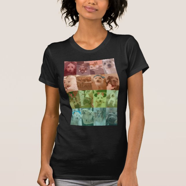 16 Photo Template Personalised Collage T-Shirt (Front)