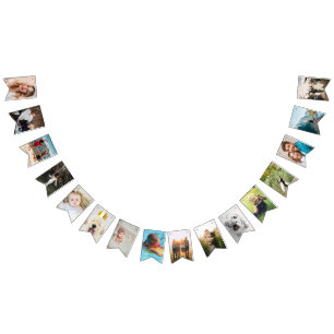 16 photos personalised graduation bunting