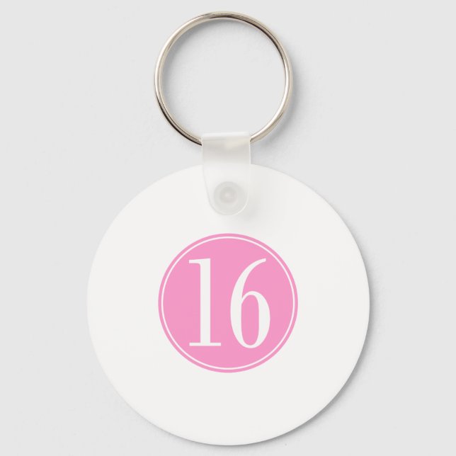 #16 Pink Circle Key Ring (Front)
