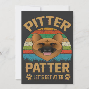 16 Pitter Patter Let's Get At'er German Shepherd Invitation