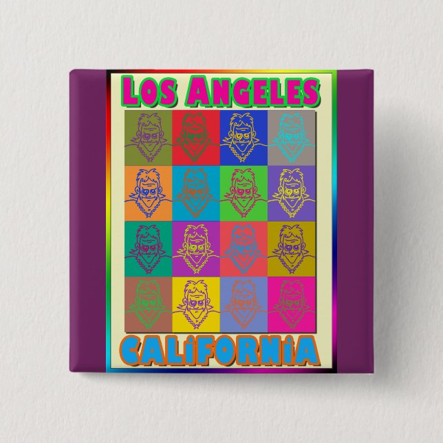 16 Surfers Los Angeles Button (Front)