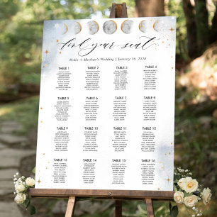 16 Table or Less, Celestial Seating Chart Sign
