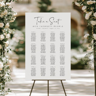 16 Tables Take a Seat Acrylic Seating Chart