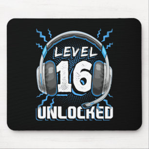 16 Unlocked Video Game 16th Birthday Pc Gaming Gif Mouse Mat
