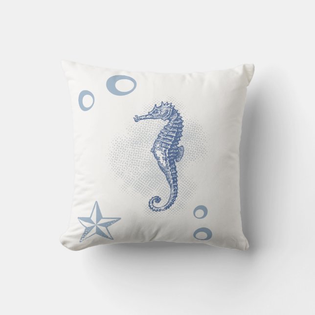 16"x16" Throw Pillow Seahorse Sea Ocean Beach (Front)