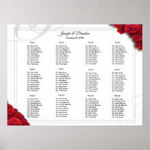 16 x 20 Red Roses Seating Chart