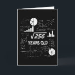 16 Year Old Bday Geeky Math 16th birthday Gift Card<br><div class="desc">Celebrate birthdays with a clever twist! This funny math design uses equations and square roots to reveal the age, making it the perfect choice for math lovers, teachers, students, and geeks who enjoy a good nerdy joke. Great for milestone birthdays, classroom celebrations, or anyone who appreciates clever humour mixed with...</div>