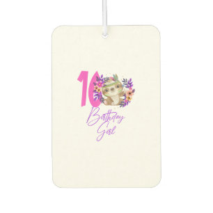 16 Year Old Birthday Girl Cute 16th Birthday Sloth Car Air Freshener