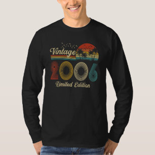 16 Year Old Born In 2006 Vintage 16th Birthday Re T-Shirt