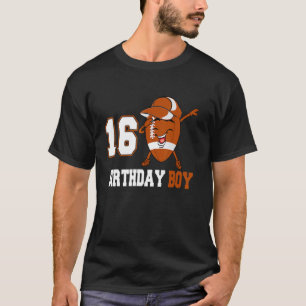 16 Year Old   Dabbing Football 16th Birthday Boy T T-Shirt