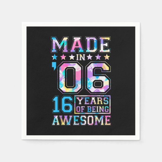 16 Year Old Girl Gifts For 16th Birthday Party Bor Napkin (Front)