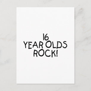 16 Year Olds Rock Postcard