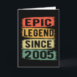 16 Years Old Bday 2005 Epic Legend 16th Birthday Card<br><div class="desc">Birthday Design For anyone who's horoscope say difficult & Stubborn But totally worth.Wear it with pride at work,  school gym perfect to pair with shorts,  leggings or jeans for a casual yet trendy Look</div>