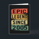 16 Years Old Bday 2005 Epic Legend 16th Birthday Card<br><div class="desc">Birthday Design For anyone who's horoscope say difficult & Stubborn But totally worth.Wear it with pride at work,  school gym perfect to pair with shorts,  leggings or jeans for a casual yet trendy Look</div>