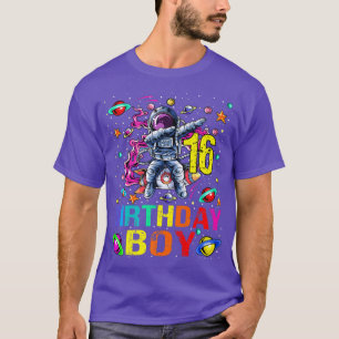 16 Years Old Boy Astronaut 16th Birthday Boy Space T-Shirt