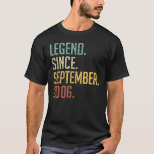 16 Years Old Legend Since September 2006 16th Bir T-Shirt