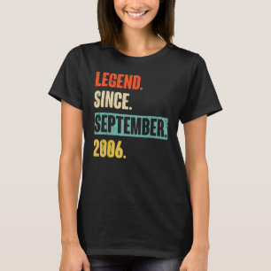 16 Years Old Legend Since September 2006 16th Bir T-Shirt